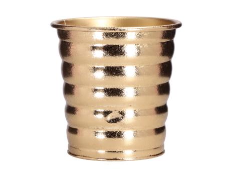 Topf Blech Baldo Rille metallic m Inlay D15 H15cm