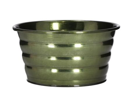 Schale Blech Baldo Rille metallic m Inlay D20 H10,5cm