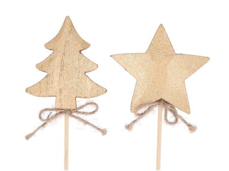 Stern/Tanne Holz z Stecken B6,5-7 H26-27,5cm