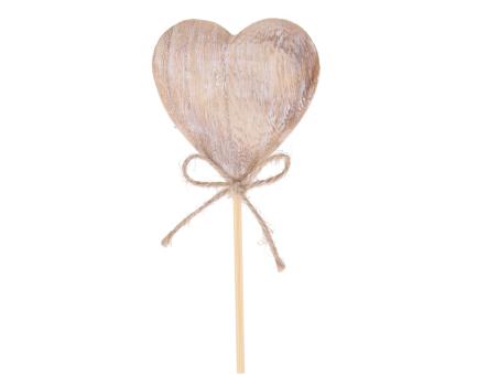 Herz Holz z Stecken D6 H26cm