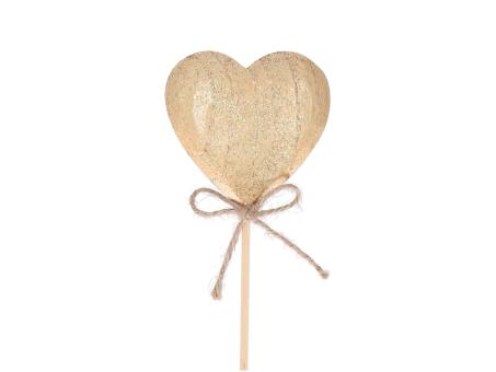 Herz Holz z Stecken D6 H26cm