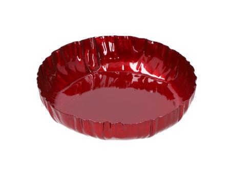 Schale Blech Faltenoptik metallic 