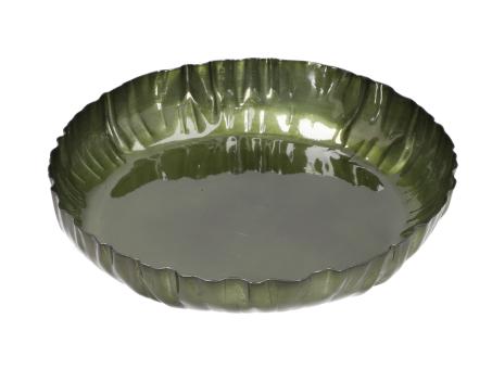 Schale Blech Faltenoptik metallic D30 H5,5cm