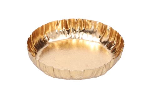 Schale Blech Faltenoptik metallic 