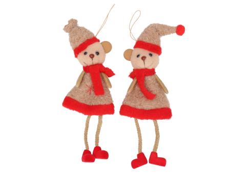 Weihnachtsbären Stoff z Hängen H31cm