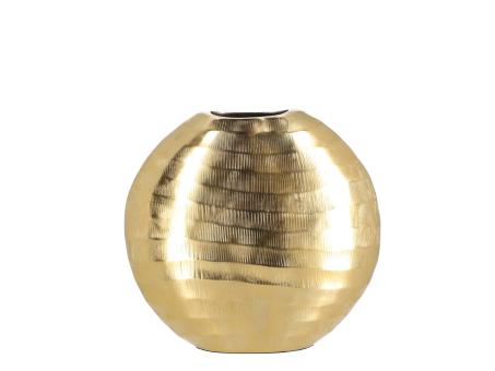 Vase Deko Diskus Wave Aluguss metalplatet 