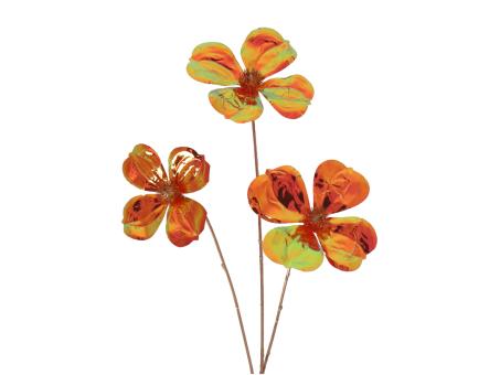 Zweig Blüte KST x3 transparent shiny L60 D20cm