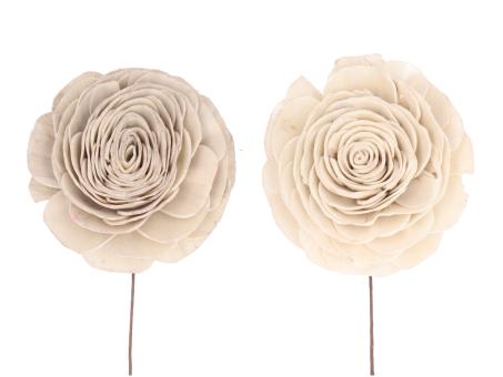 Rose Beauty Solablüte am Draht 2 Fb sort D8 Draht L20cm
