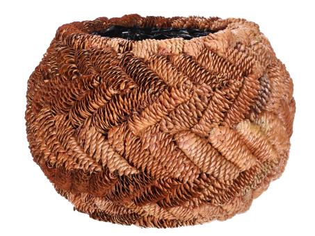 Pflanzschale rund Fichtennzapfen B35 T20 H24cm