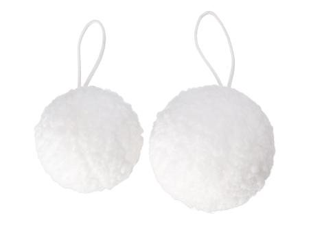Kugel Plüsch Schneeball z Hängen 2Mod D8/9cm