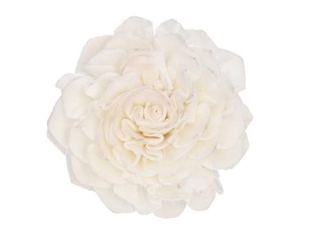 Dahlie Solablüte am Draht extra weiß D8 Draht L20cm