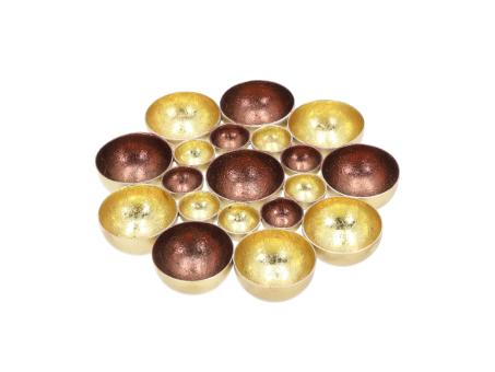 Table Top Multischalen Tablett metall foliert multicolor 