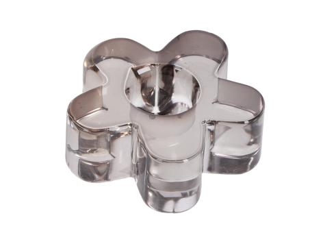 Teelichthalter Blüte Glas Kristall D6 H2,5cm