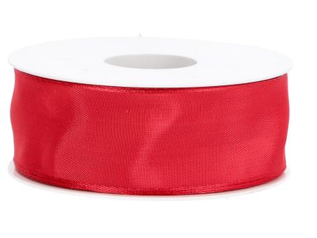 Band Drahtkante 40mm 25mr rot hell 40mm 25mr