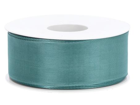 Band Drahtkante 40mm 25mr seeblau  40mm 25mr