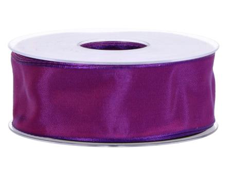 Band Drahtkante 40mm 25mr aubergine 40mm 25mr
