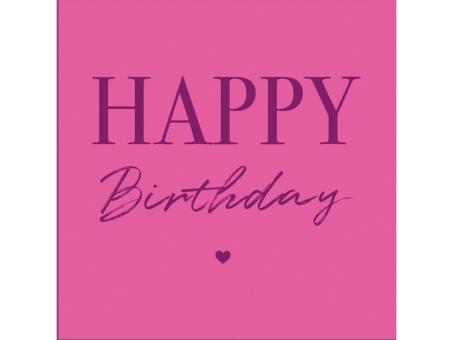 Servietten 25x25 20St Happy Birthday 25x25 20St