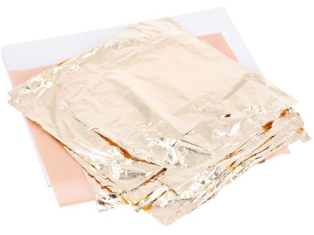 Schlagmetall dunkelgold 100 Blatt Standard L16 B16cm