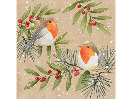 Servietten BY NATURE Xmas 33x33cm 20St plastikfrei verpackt
 33x33cm