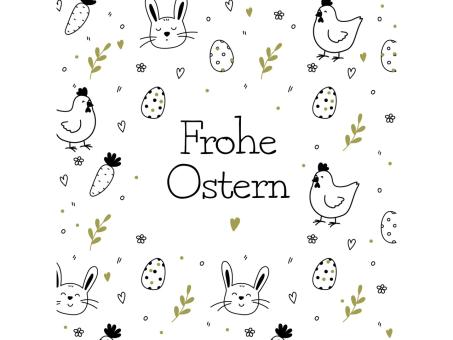 Servietten Atelier 33x33cm 20St Frohe Ostern 33x33cm