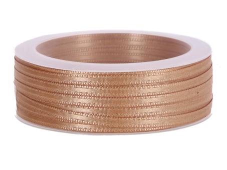 Band Satin 3mm 50mr caramel 3mm 50mr