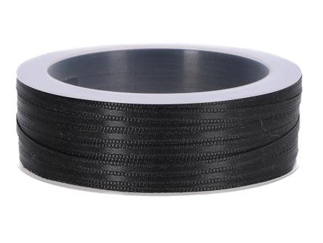 Band Satin 3mm 50mr schwarz 