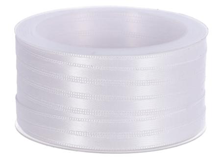 Band Satin 6mm 50mr weiss 6mm 50mr
