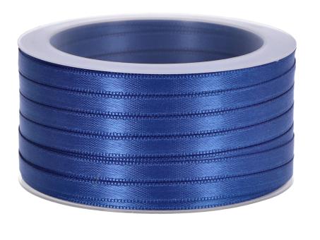 Band Satin 6mm 50mr blau Royal  6mm 50mr