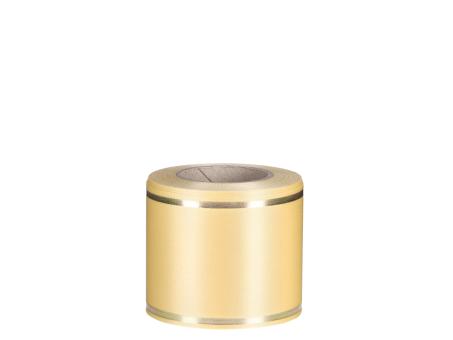 Kranzband Super-Satin m Goldrand 75mm 25mr thermotrans. 