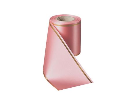 Kranzband Satin m Goldrand 75mm 25mr thermotrans. 