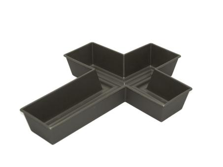 Pflanzkreuz L50 H7cm anthrazit hergestellt aus 100% Regranulat L50 H7cm