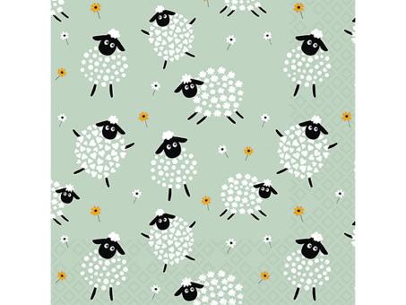 Servietten 33x33cm 20St. Happy Sheep 33x33cm