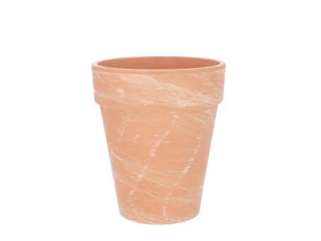Blumentopf XL terra marmoriert m Loch D38 H46cm