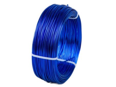 Draht Alu 2mm 500gr blau ca. 60mr   2mm 500gr