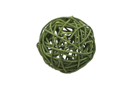 Kugel Rattan D7,5cm  grün   