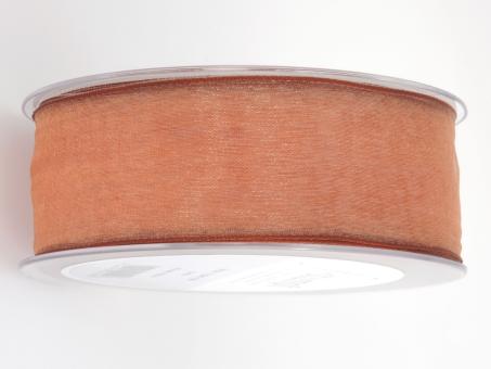 Band Organza 40mm 20mr m Draht   40mm 20mr