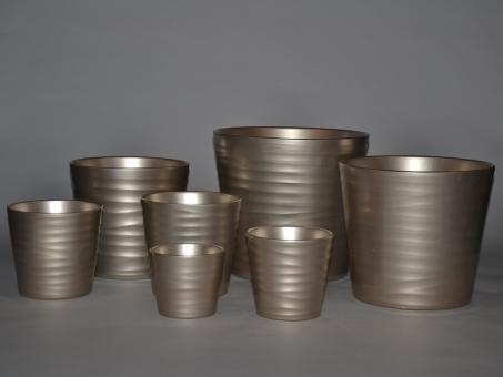 Kübel Wave D23,5cm champagner   