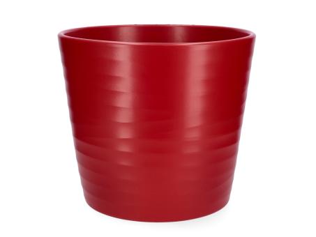 Kübel Wave D32cm rot matt  D32 H27cm