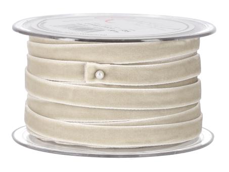 Band Samt 10mm 20mr creme 