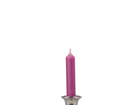Stabkerze durchgefärbt H120 D21mm mauve ca. 4Std Brenndauer 