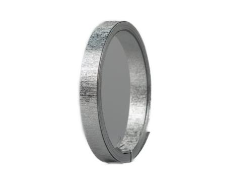 Draht Alu flach geprägt 15mm 5mr silber B15 T1mm