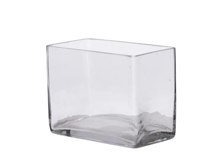 Kastenvase Glas rechteckig L18 B10 H14cm  
