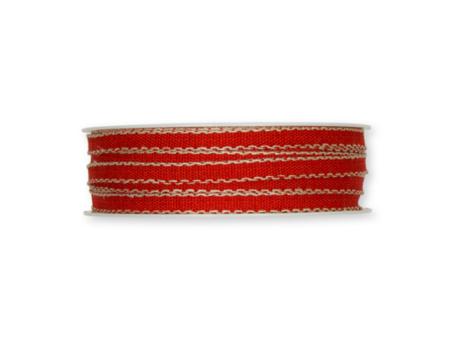 Band uni matt mit Leinenkante 7mm 30mr 7mm 30mr