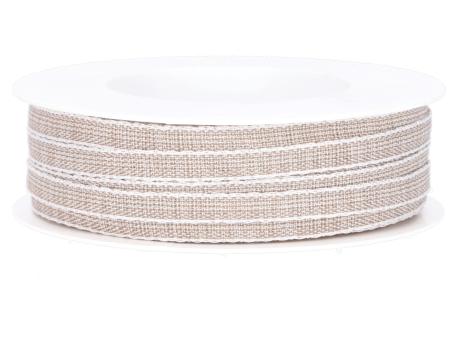 Band uni matt mit Leinenkante 7mm 30mr 