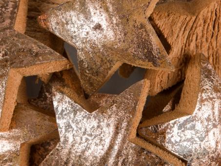 Kokosstern D10cm 15St kupfer patina D10cm