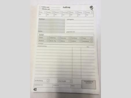 Auftragsblock 2x50 Blatt m Durchschrift DIN A5  DIN A5