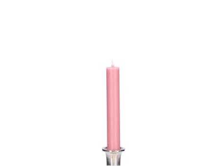 Stabkerze Flachkopf gezogen durchgefärbt H185 D26mm rosa ca. 10 Std. Brenndauer  