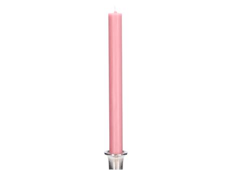 Stabkerze Flachkopf gezogen durchgefärbt H290 D26mm rosa ca. 17 Std. Brenndauer  H290 D26mm