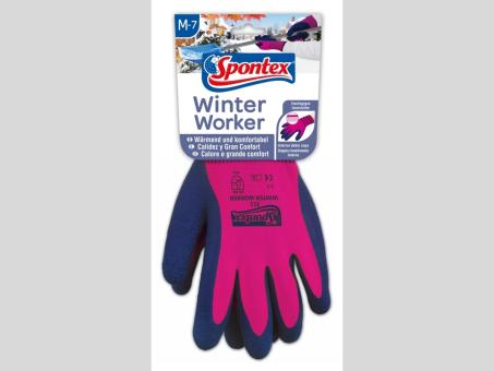 Handschuh Winter Worker Größe M 7-7,5 pink 