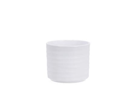 Zylinderkübel Wave D13,5cm weiss matt 